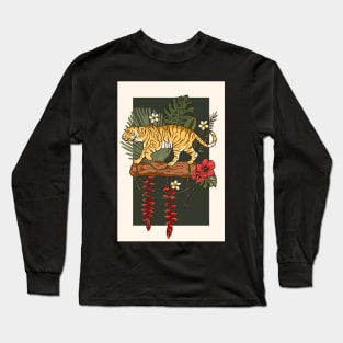 Jungle Tiger on Log Long Sleeve T-Shirt